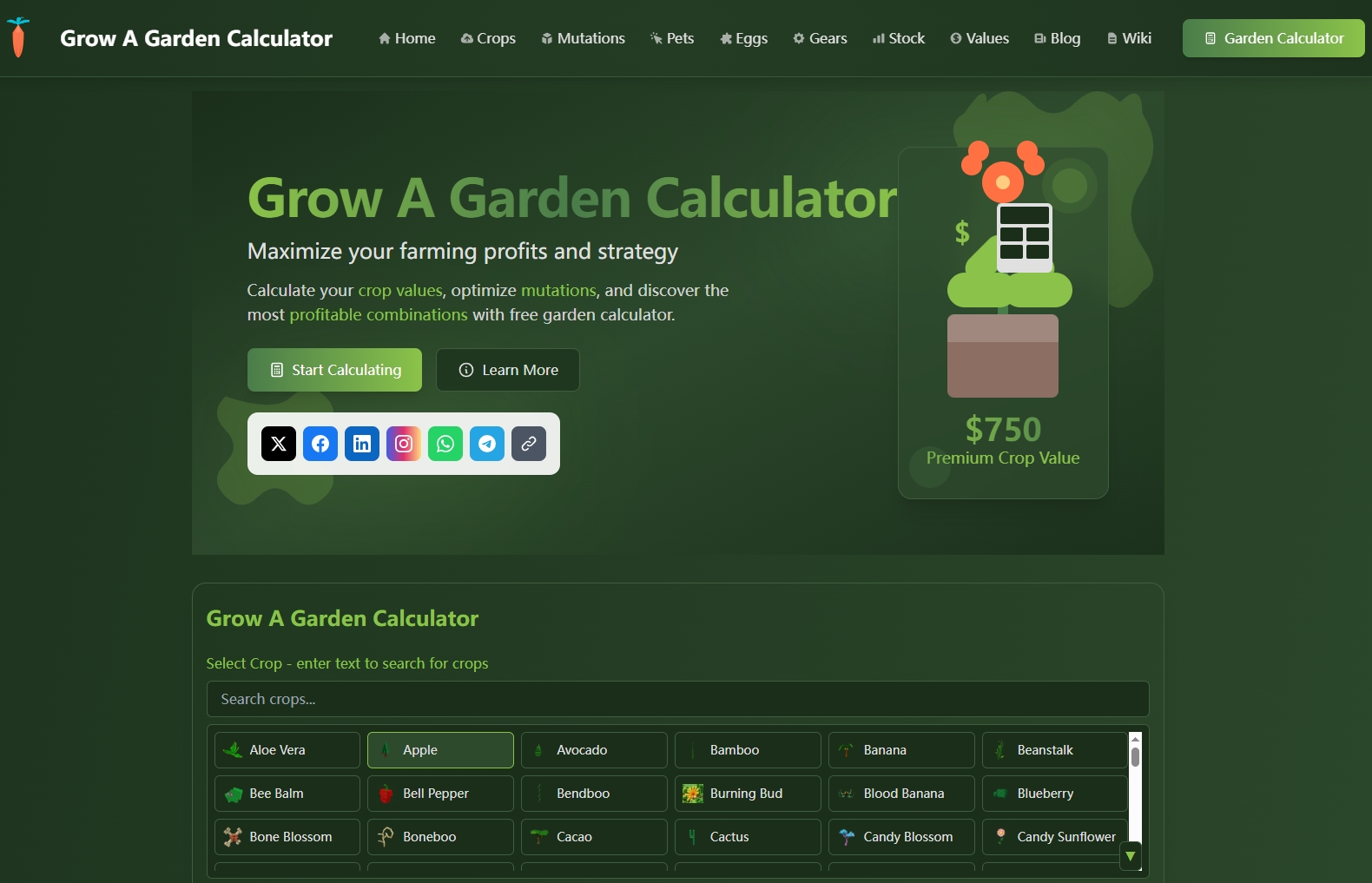 Grow A Garden Calculator thumbnail 1