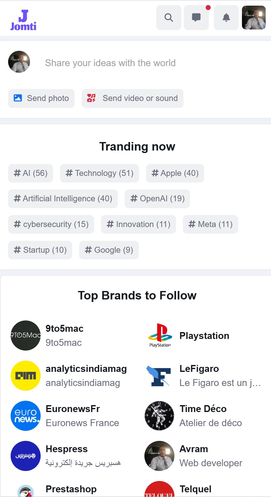 Jomti - The 100% Gen Z social network - Image 1