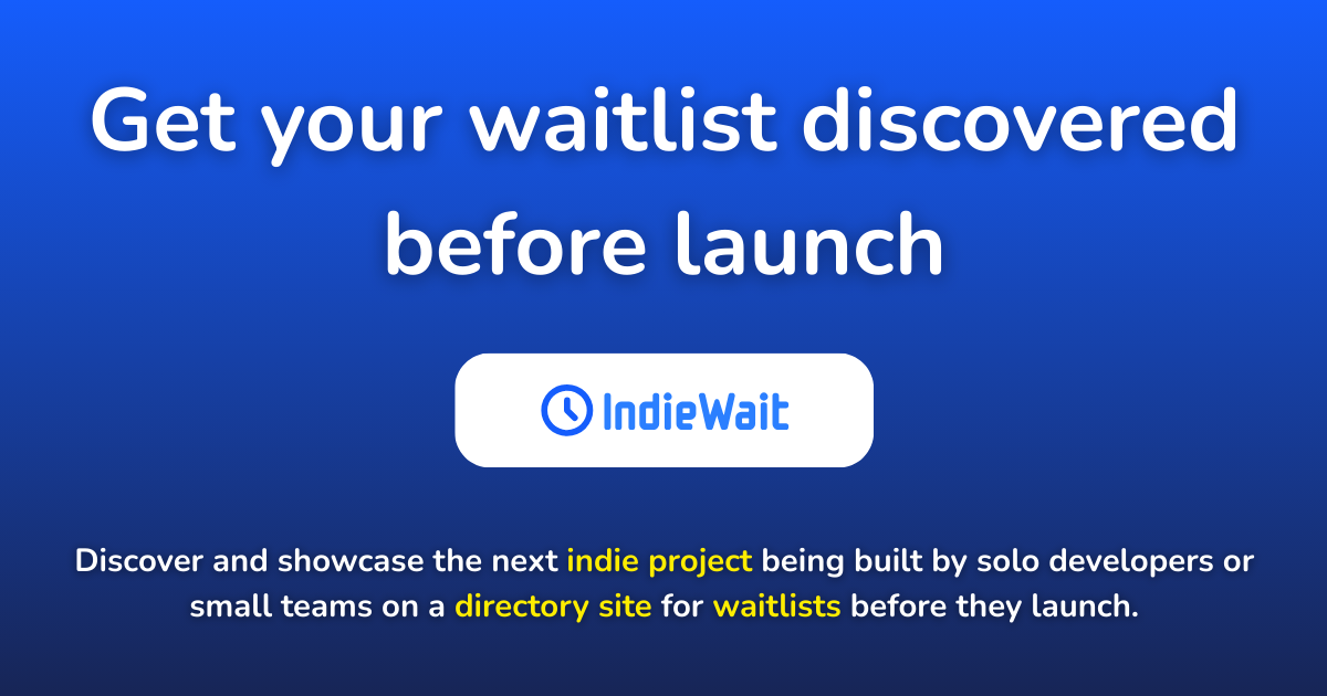 IndieWait thumbnail 1