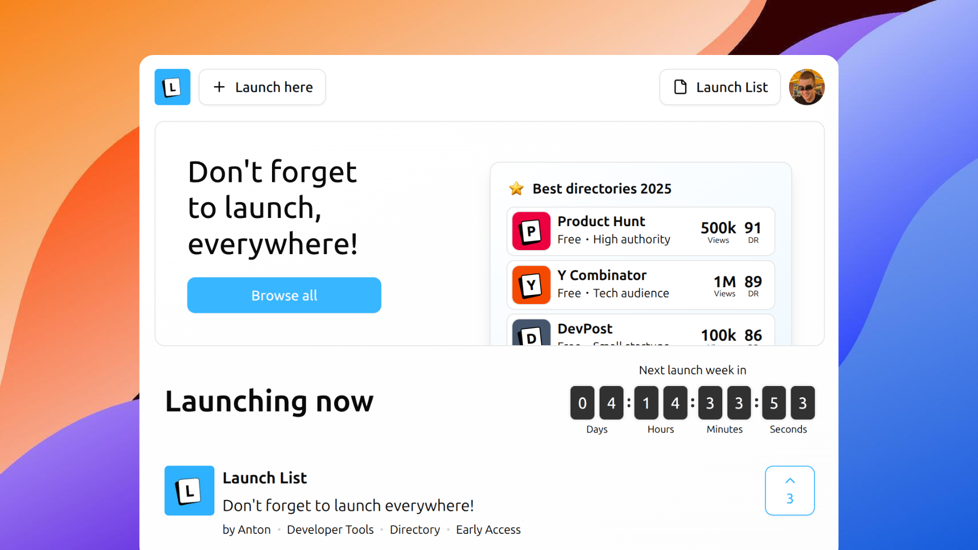 Launch List thumbnail 1