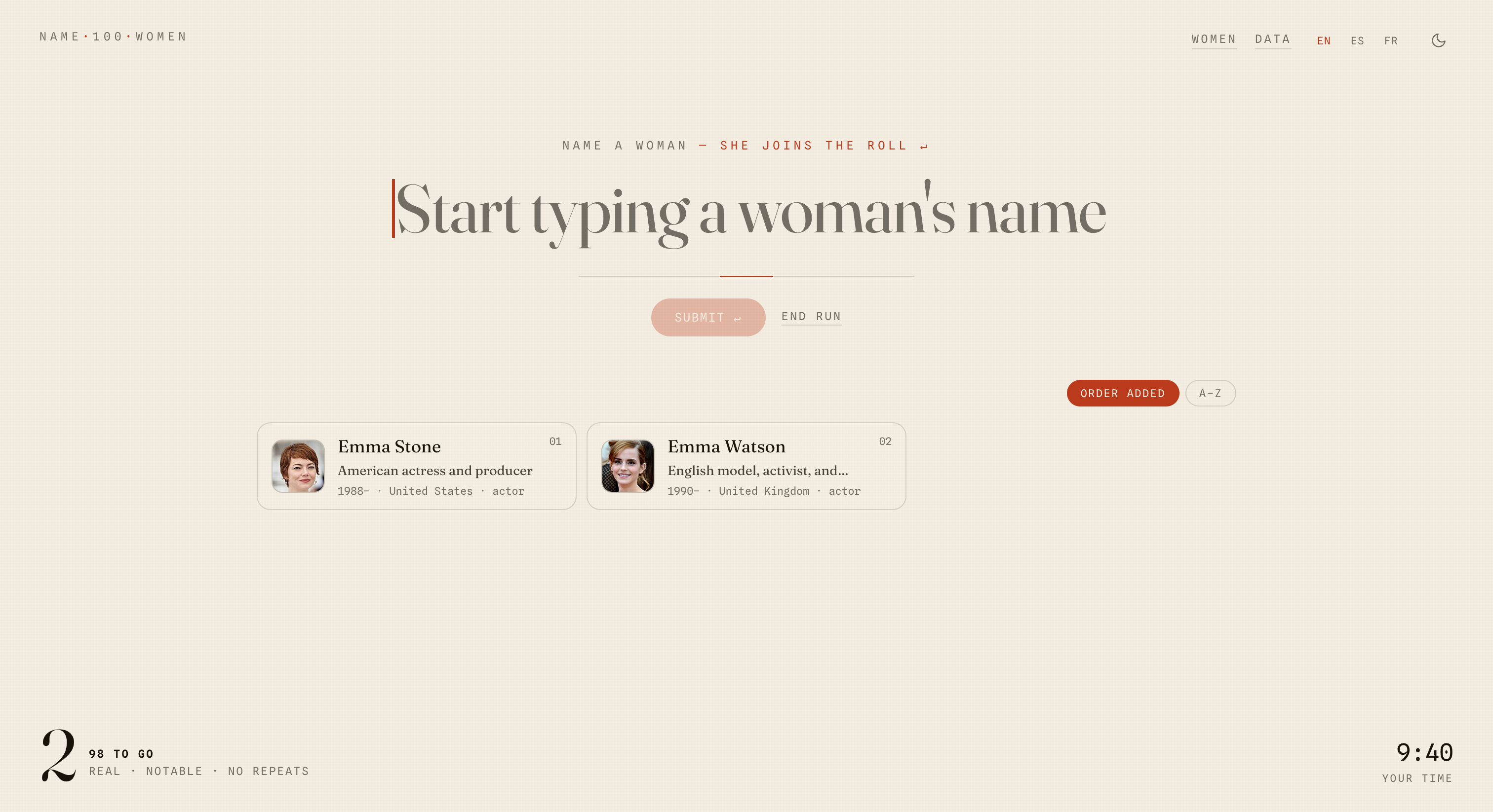 Name 100 Women thumbnail 1