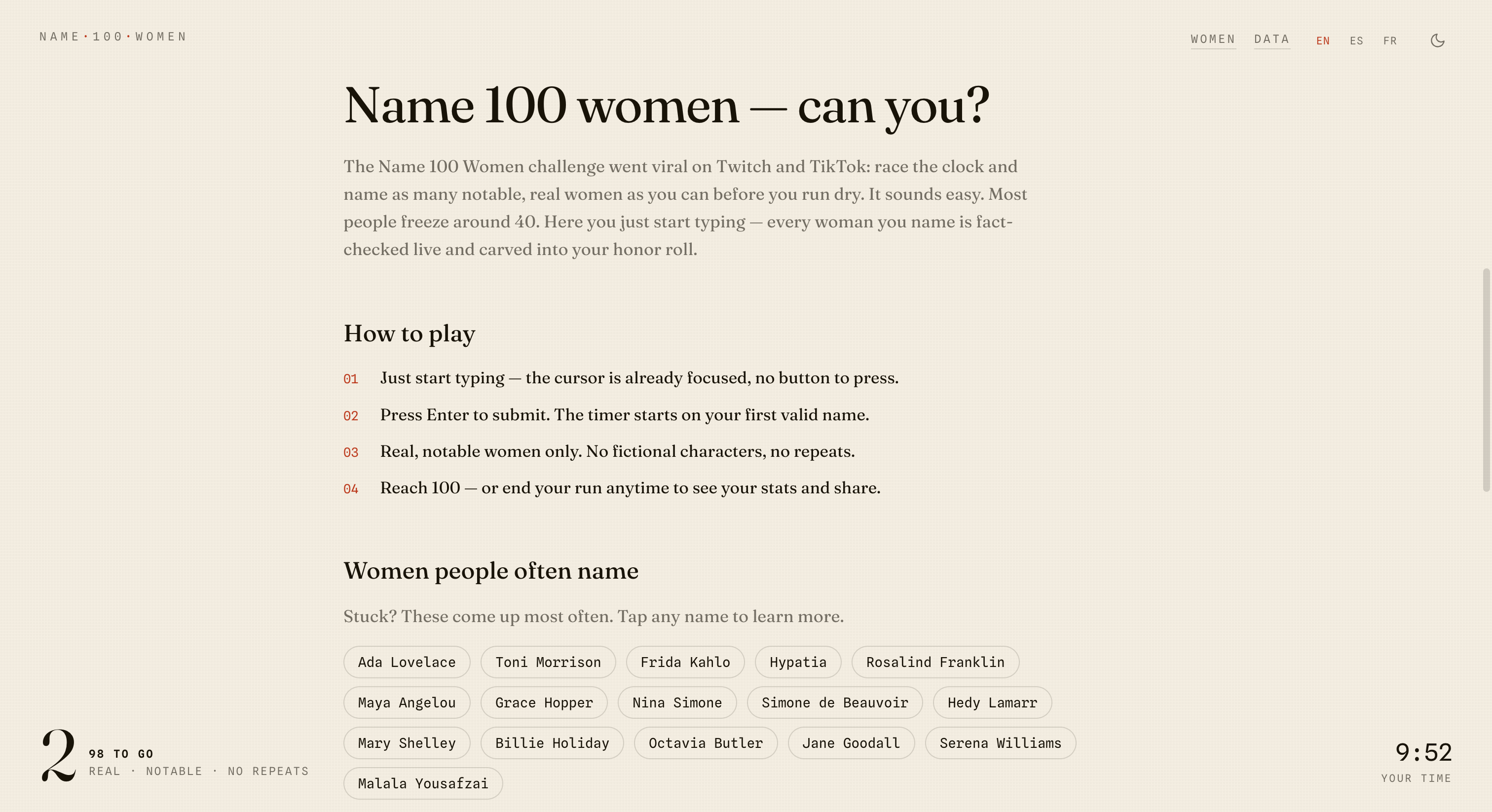 Name 100 Women thumbnail 2