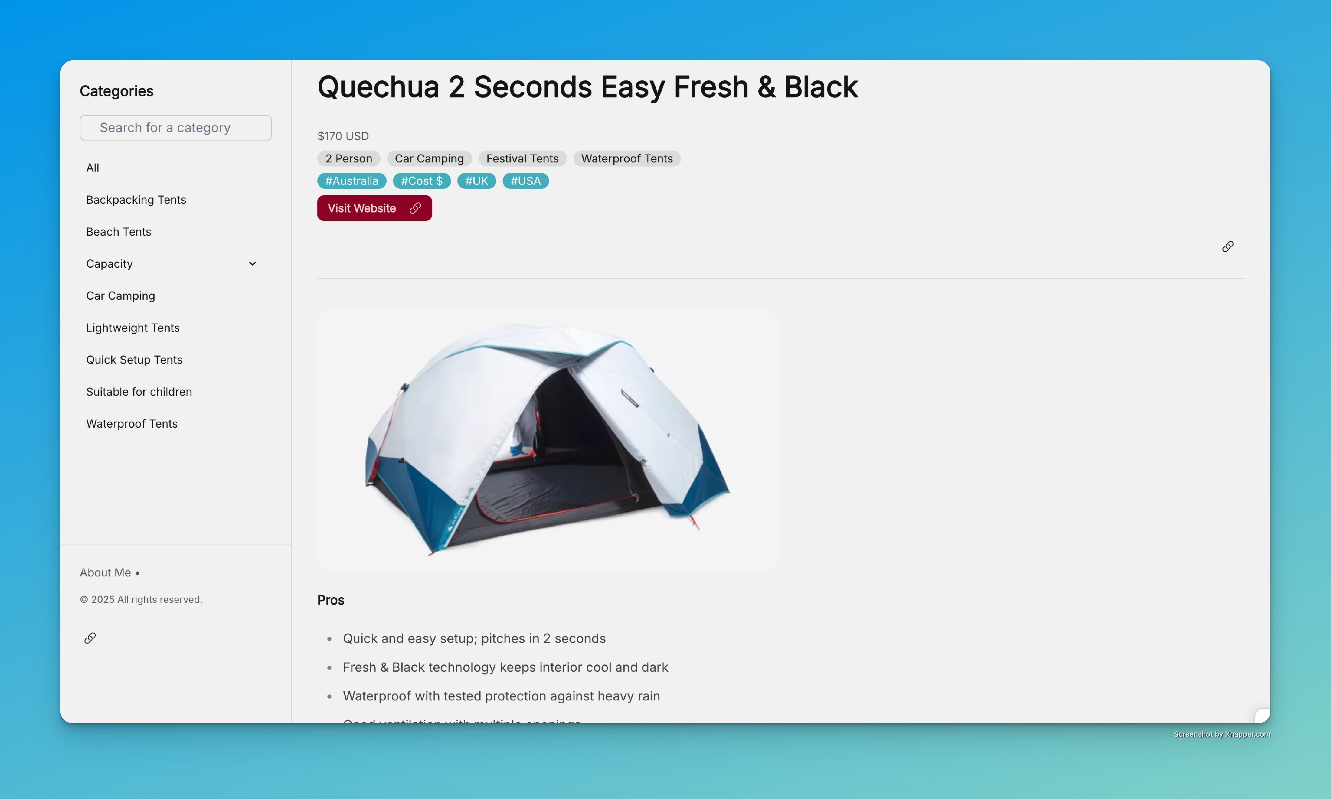 Pop Up Tents thumbnail 1