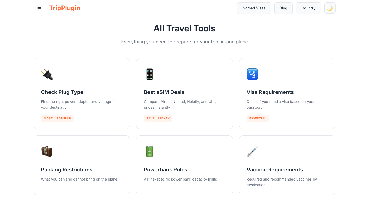 TripPlugin – AI Travel Preparation Toolkit thumbnail 2