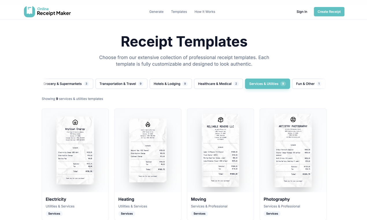 Online Receipt Maker thumbnail 3